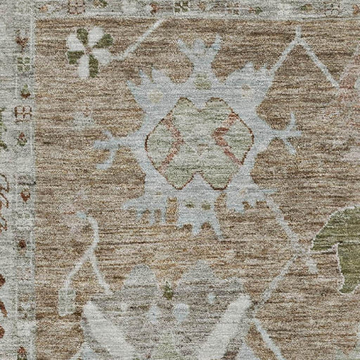 10' X 14' Oriental Washable Area Rug With UV Protection (714955) - Brown / Gray