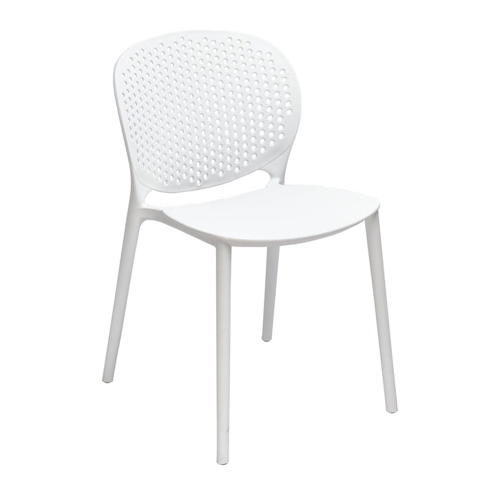Partially Open Back Dining Side Chairs (Set of 4) - White