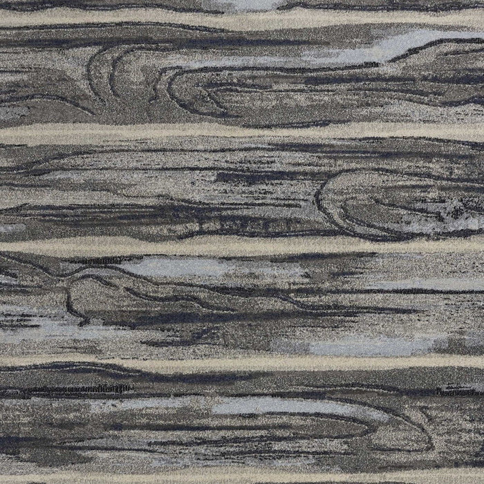 8' x 11' Machine Woven Abstract Brushstroke Indoor Area Rug - Gray