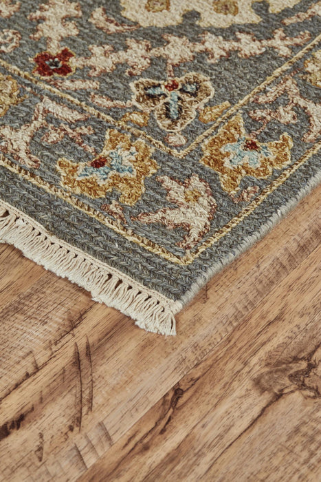 9' X 13' Wool Oriental Hand Knotted Area Rug (744098) - Blue / Gold / Red