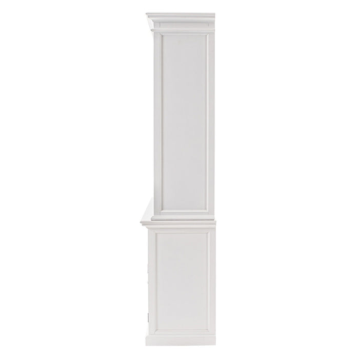 Dining Hutch With Twelve Shelves And Three Drawers - White