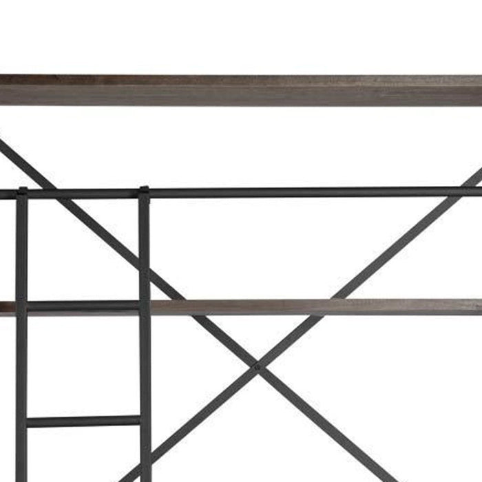 Four Tier Ladder Bookcase (380589) - Brown