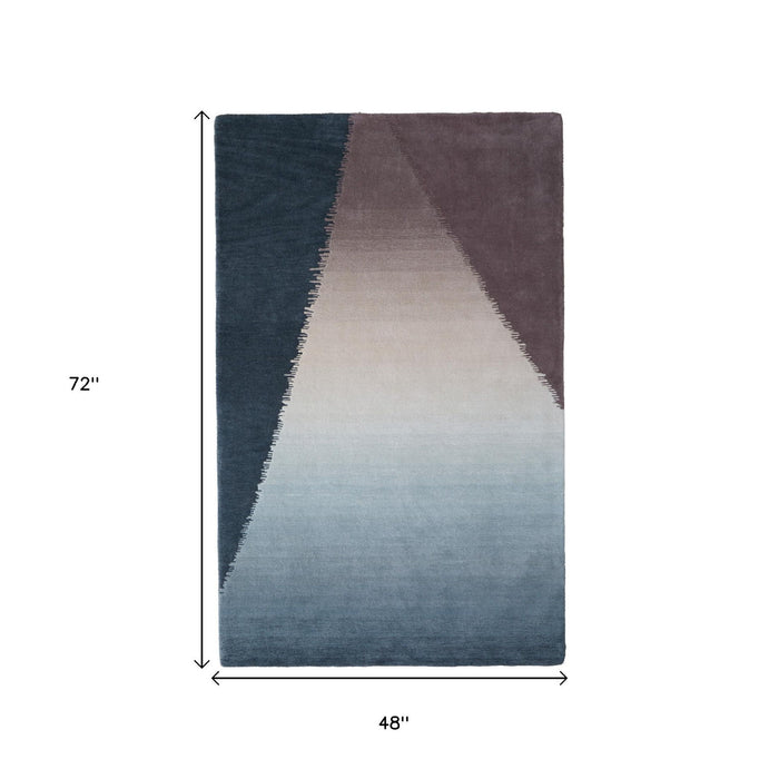 4' X 6' Geometric Hand Tufted Area Rug - Taupe