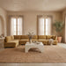 Meridian Furniture Hammond velvet upholstered 6-piece L-shaped armless sectional sofa, stationary design with plush fabric.