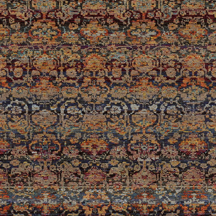 10' x 13' Abstract Power Loom Area Rug - Ivory And Blue