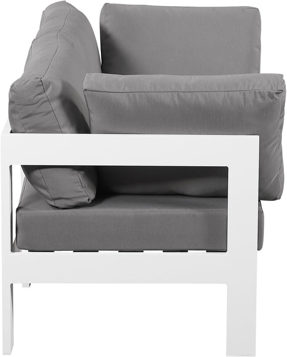 Nizuc - Outdoor Patio 2 Seat Modular Sofa With White Frame