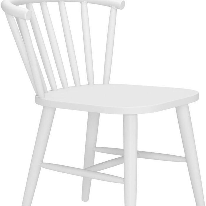 Aluminum Slat Back Dining Side Chair - White