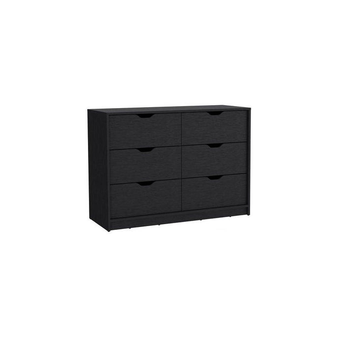 Four Drawer Double Dresser - Black
