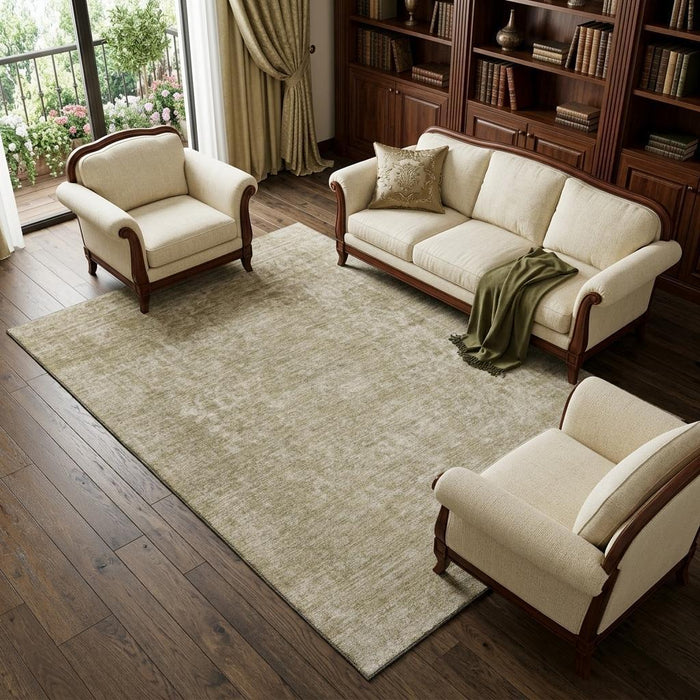 10' X 14' Oriental Washable Area Rug With UV Protection (695876) - Tan / Beige