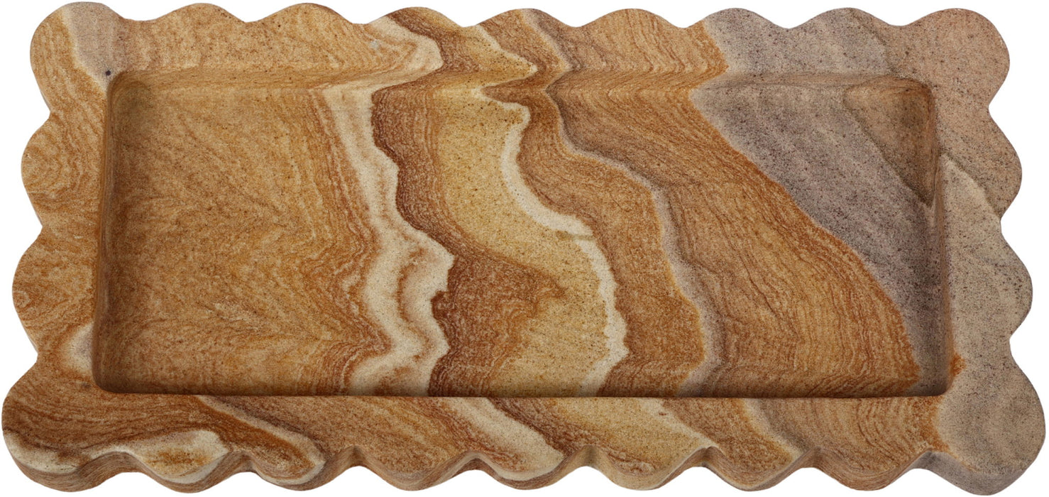 Marble tray by Meridian Furniture with a smooth, polished surface and sleek rectangular shape, perfect for home décor or serving.