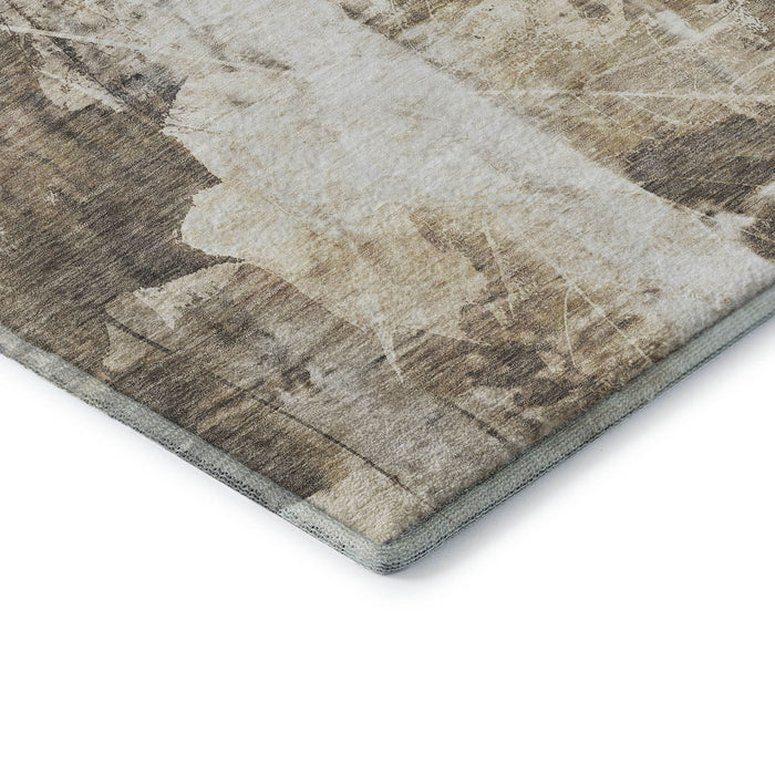 10' X 14' Floral Washable Area Rug With UV Protection (649066) - Beige / Ivory