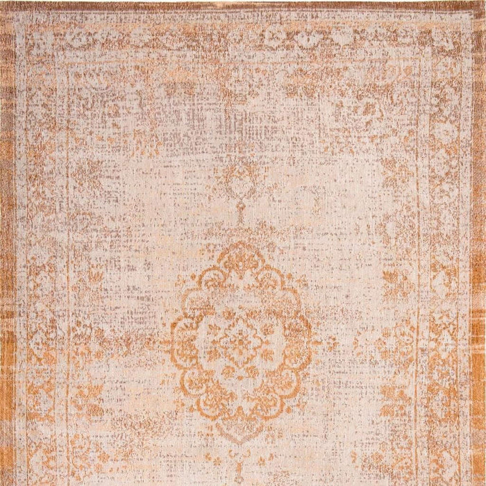9' X 13' Medallion Washable Area Rug (548591) - Orange / White
