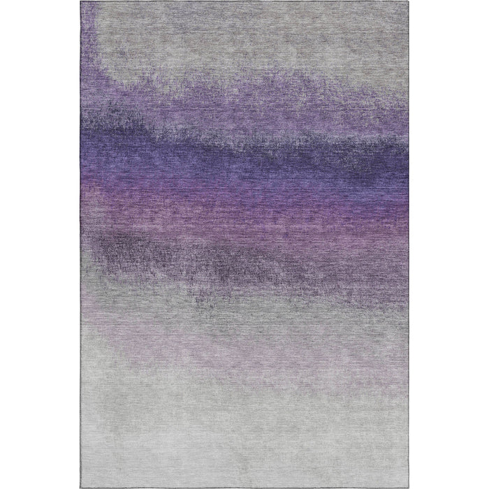 10' X 14' Ombre Washable Area Rug With UV Protection (710939) - Lavender / Gray / Silver