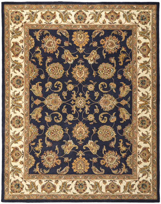 5' X 8' Oriental Hand Tufted Area Rug - Blue
