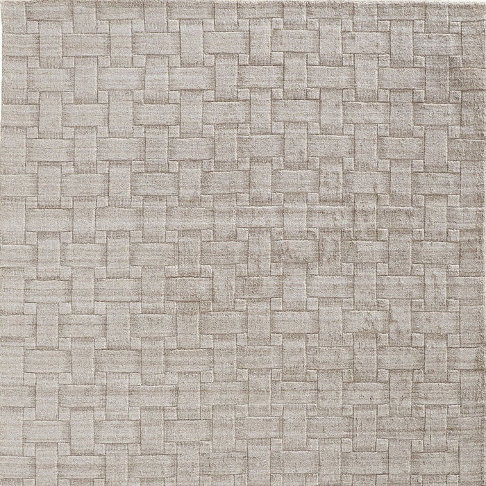 12' x 15' Hand Woven Area Rug - Ivory Striped