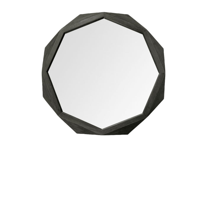 41" Octagon Frame Wall Mirror - Black