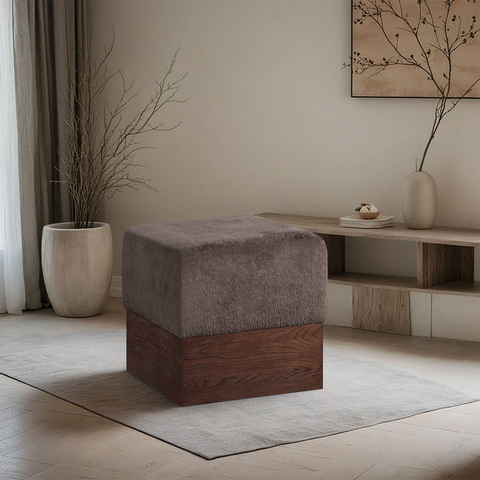 Havre - Ottoman / Stool With Brown Base