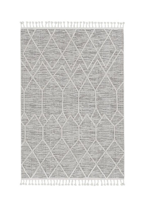 12' x 15' Geometric Area Rug - Gray And Ivory