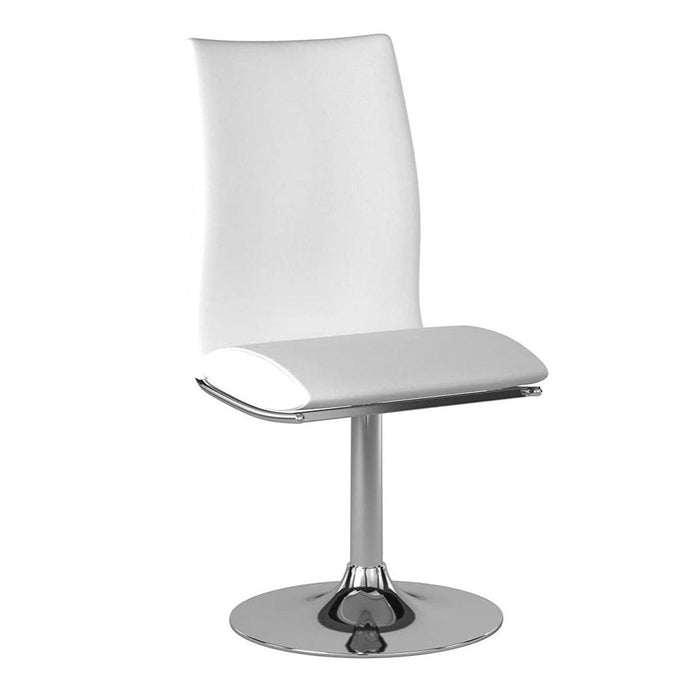Upholstered Dining Side Chairs (Set of 2) - Silver / White
