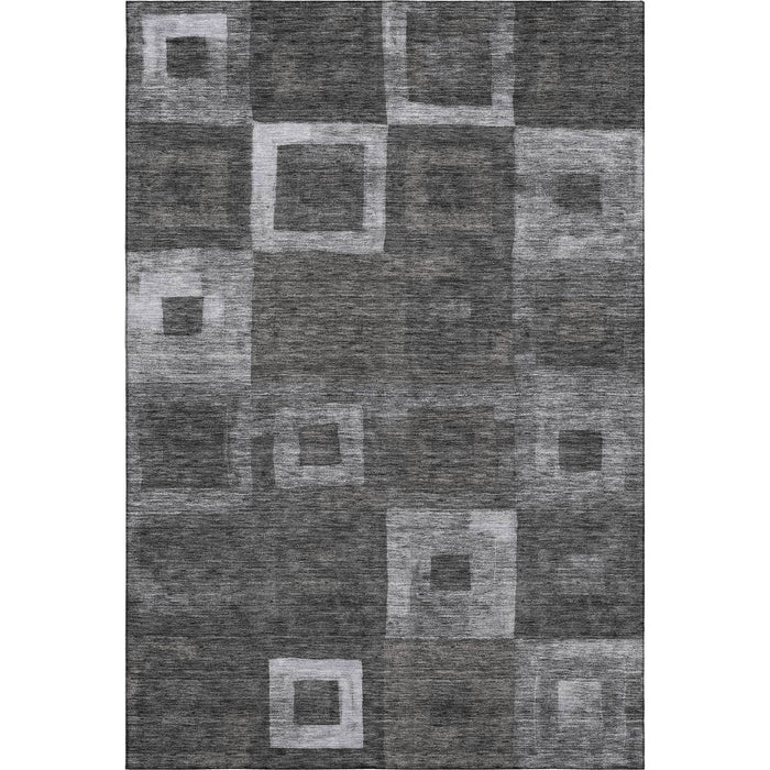 10' X 14' Geometric Washable Area Rug With UV Protection (686669) - Black / Silver / Gray