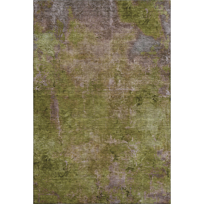 10' X 14' Abstract Washable Area Rug With UV Protection (692751) - Green / Brown / Beige