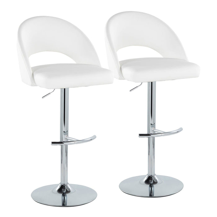 Renee - Adjustable Barstool (Set of 2) - Chrome Base