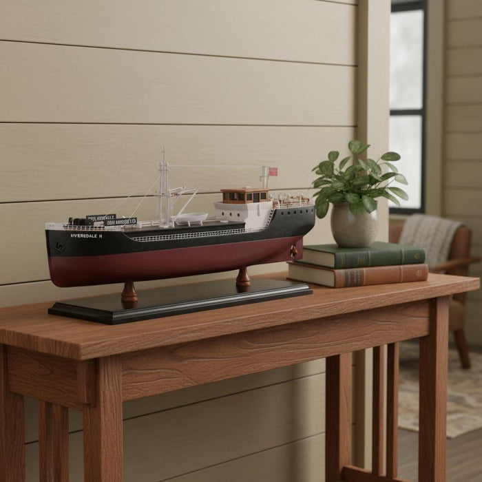 Hand Painted Model Boat (624235) - Black / Dark Brown