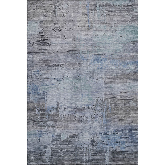 10' X 14' Abstract Washable Area Rug With UV Protection (696074) - Gray / Blue