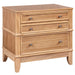 Giga Hazel 3-drawer solid wood accent chest with silver handles, ideal for living room, hallway, or entryway decor.