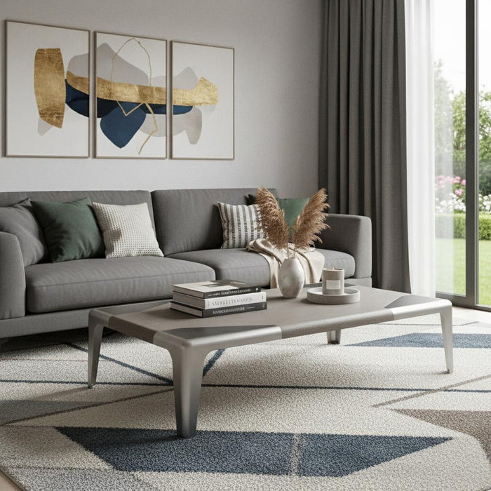 Stainless Steel Coffee Table - Gray / Silver