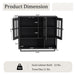 Giga 3-door wall display cabinet with glass doors and towel bar, perfect for kitchen or bathroom storage.