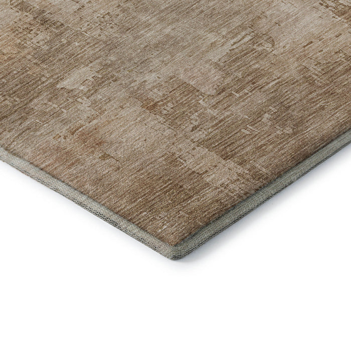10' X 14' Abstract Washable Area Rug With UV Protection (696068) - Coral / Beige