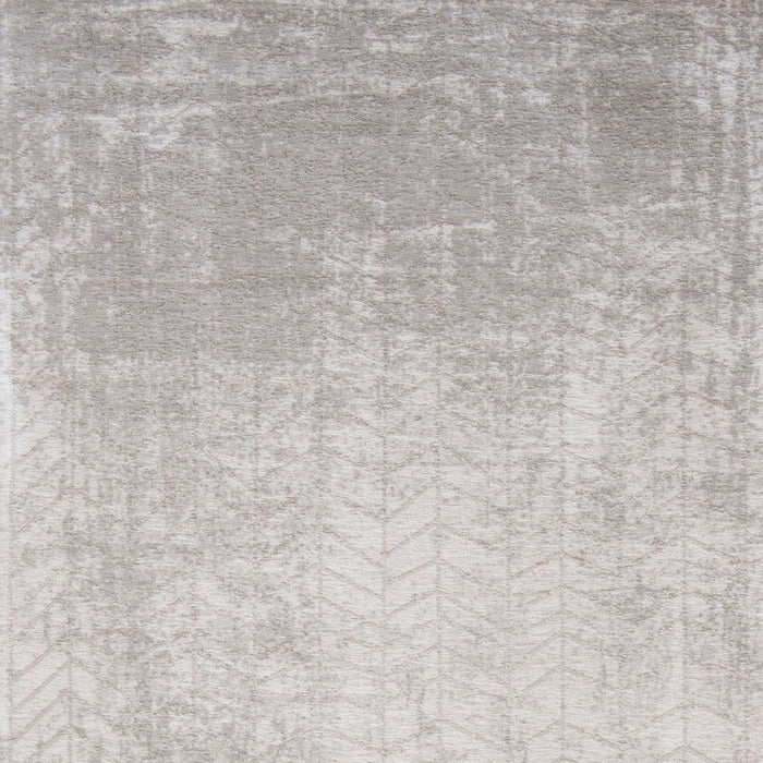 3' x 5' Chevron Non Skid Area Rug - Gray And White
