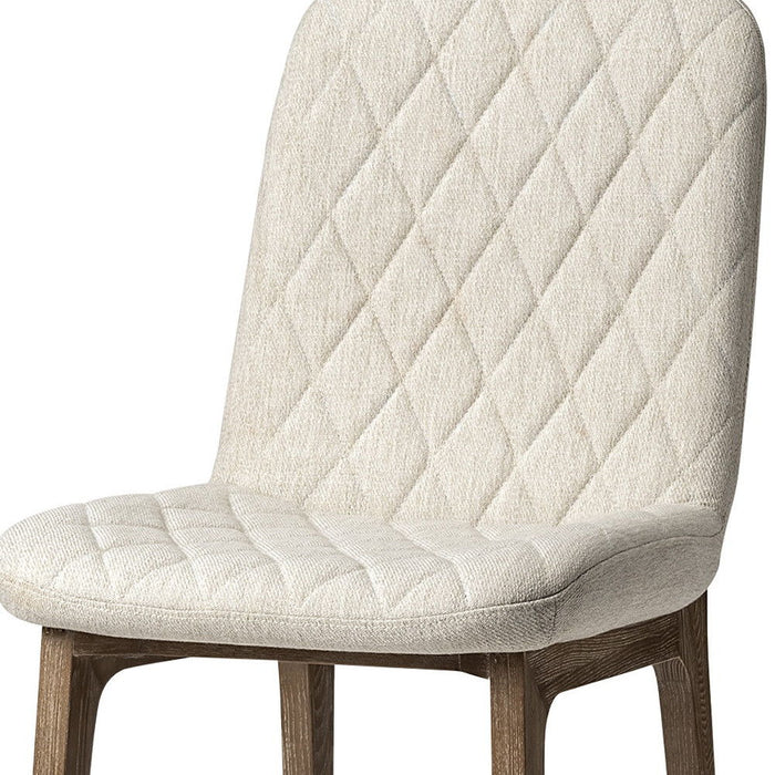 Upholstered Fabric Dining Side Chair - Cream