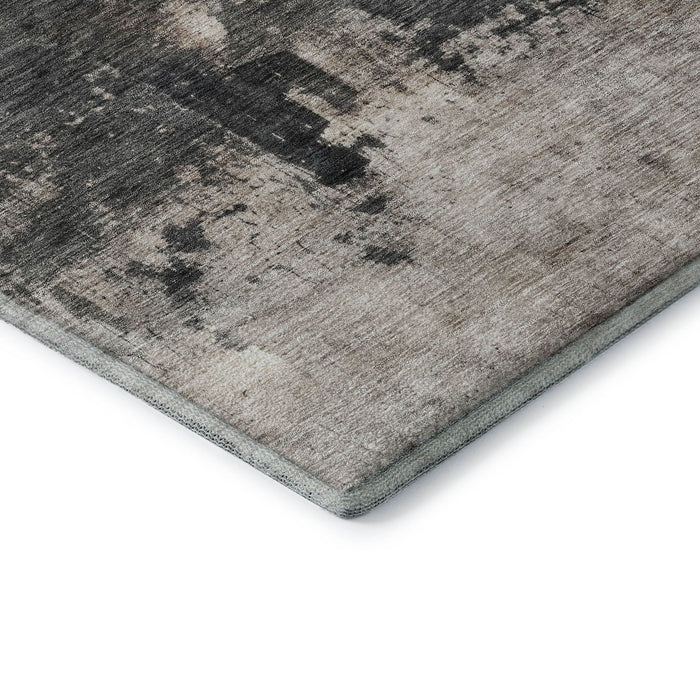 10' X 14' Abstract Washable Area Rug With UV Protection (688419) - Taupe / Beige / Gray