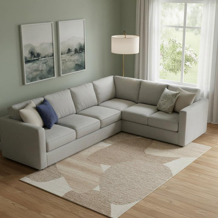 9' X 12' Wool Abstract Hand Tufted Area Rug (567608) - Brown / Tan / Ivory