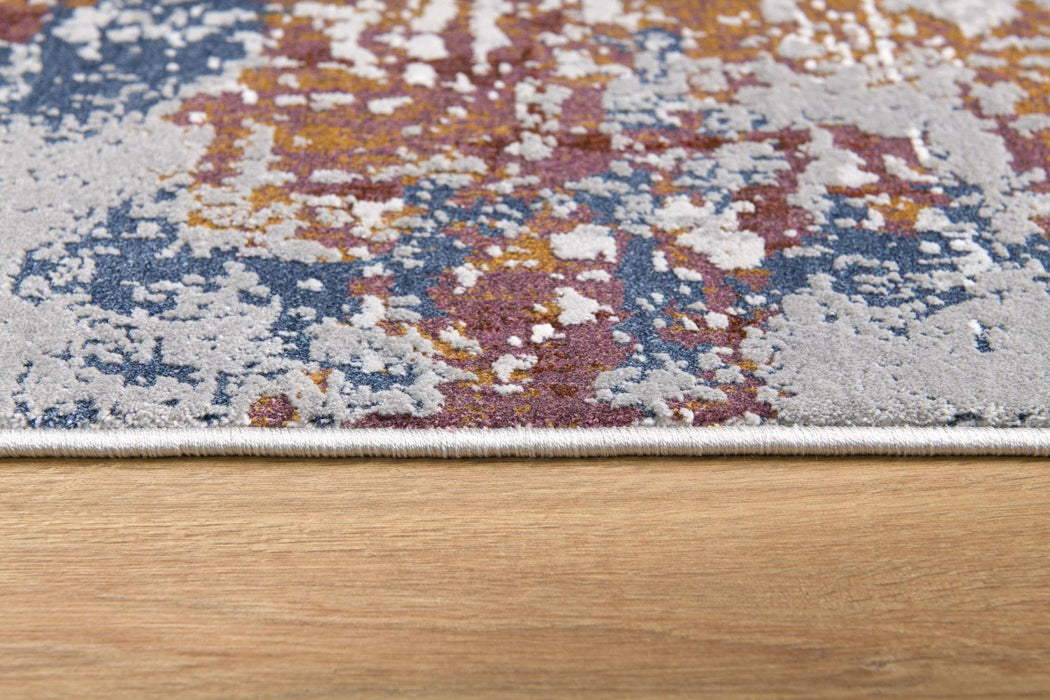 8' x 11' Abstract Modern Area Rug - Gray And Ivory