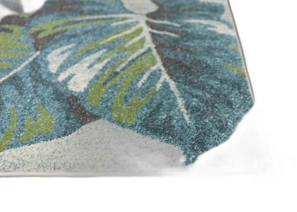 9' x 13' Polypropylene Area Rug - Teal Or Green