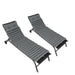 Giga outdoor chaise lounge chair cushion set with back and seat cushions, featuring plush fabric and vibrant colors.