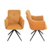 Set of 2 Giga swivel home office desk chairs with armrests, featuring adjustable height and cushioned seats.