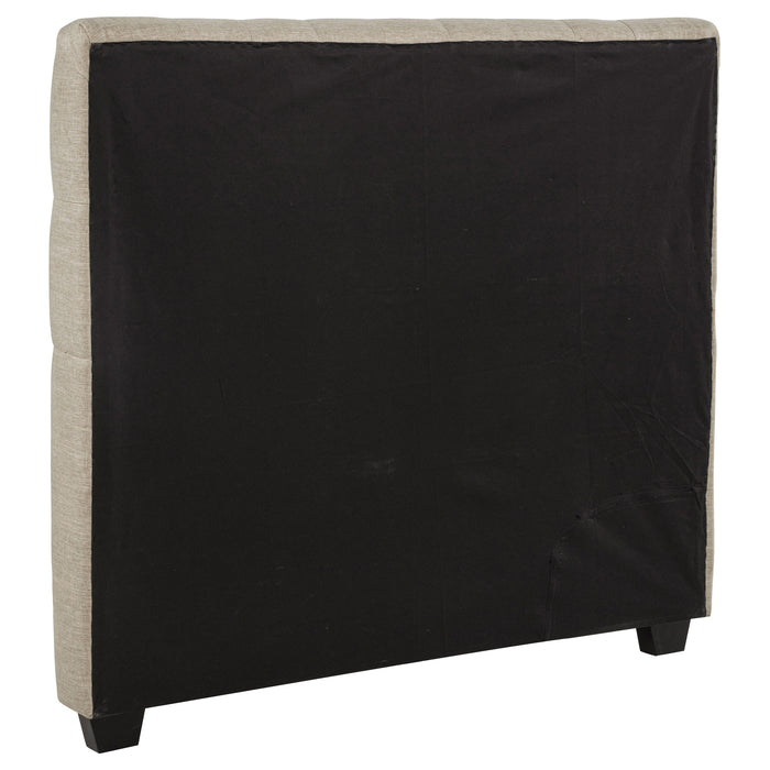 Chloe Upholstered Full Panel Headboard Oatmeal