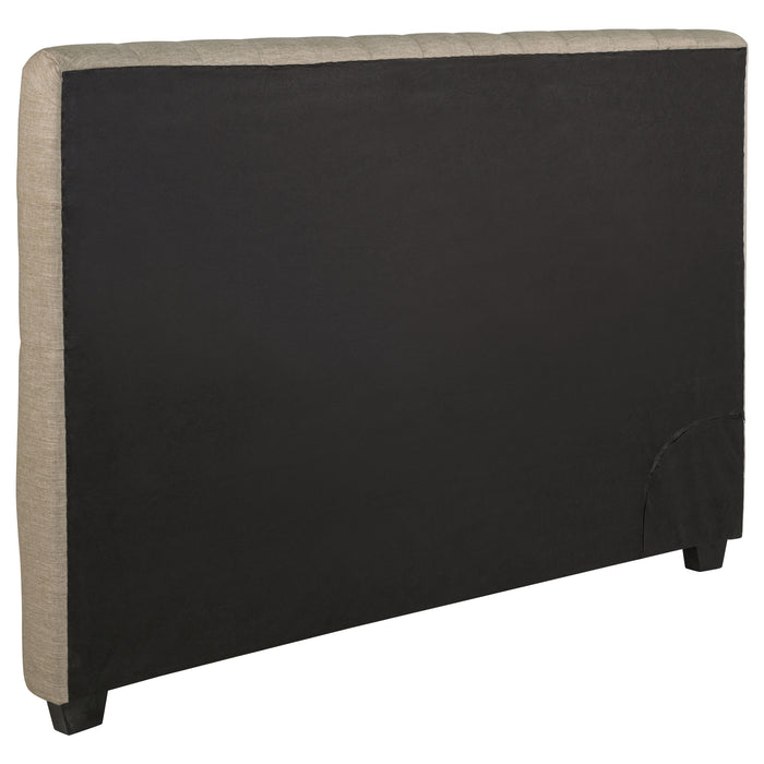 Chloe Upholstered Eastern King Panel Headboard Oatmeal