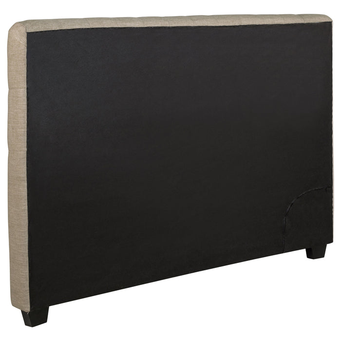 Chloe Upholstered California King Panel Headboard Oatmeal