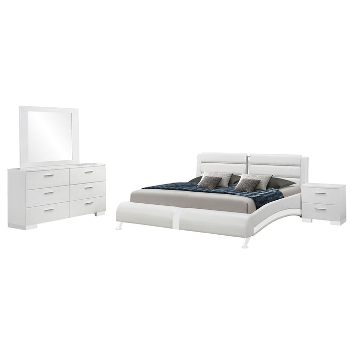Jeremaine 4-piece Eastern King Bedroom Set White