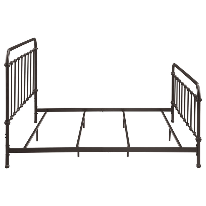 Livingston Metal Eastern King Open Frame Bed Dark Bronze