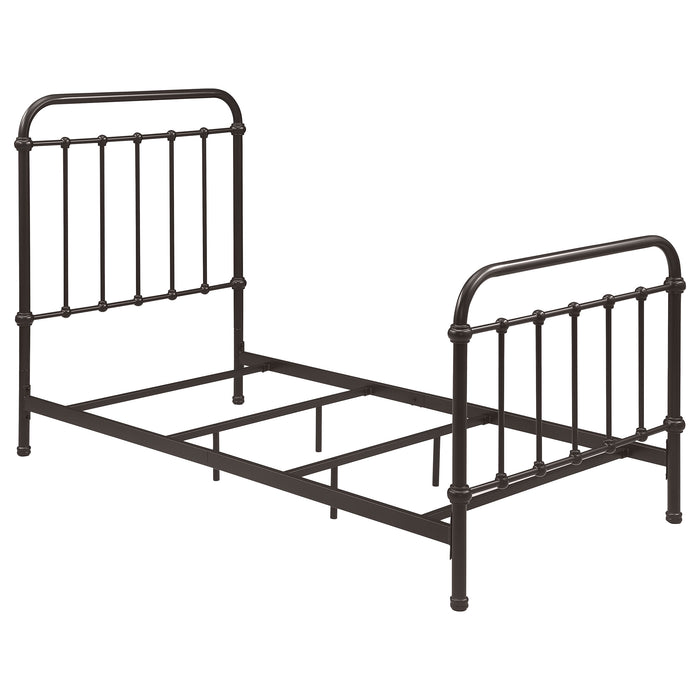 Livingston Metal Twin Open Frame Bed Dark Bronze