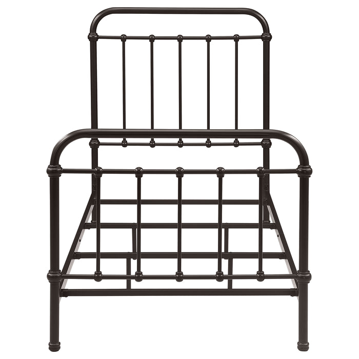 Livingston Metal Twin Open Frame Bed Dark Bronze