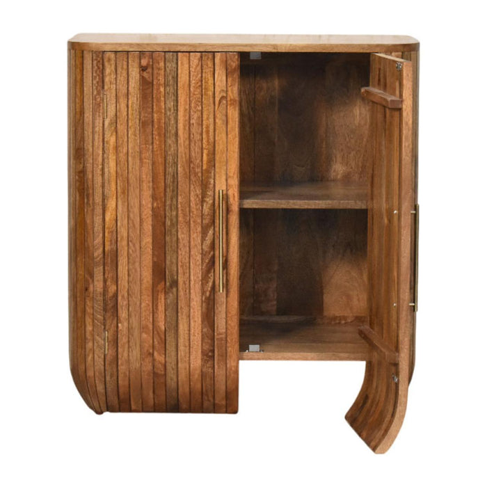Round Accent Cabinet With Single Door (738389) - Brown