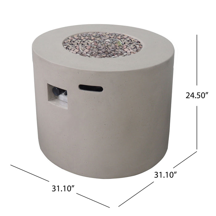 Round Iron Fire Pit With 40, 000 Btu