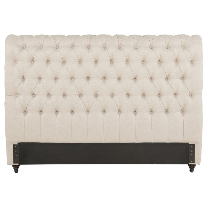Devon 57-inch Upholstered Queen Headboard Beige